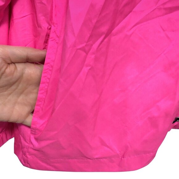 NEW PINK Victoria's Secret Solid Neon Pink Mesh Hooded Full Zip Long Sleeve Jack - Picture 8 of 11